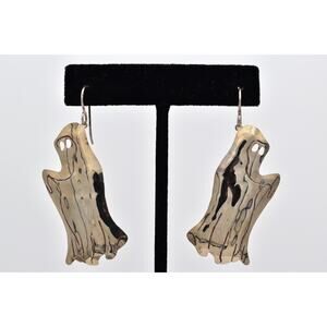 Zirkus Vintage Halloween Ghost Earrings Grim Reaper Spooky Chunky Signed BinBK